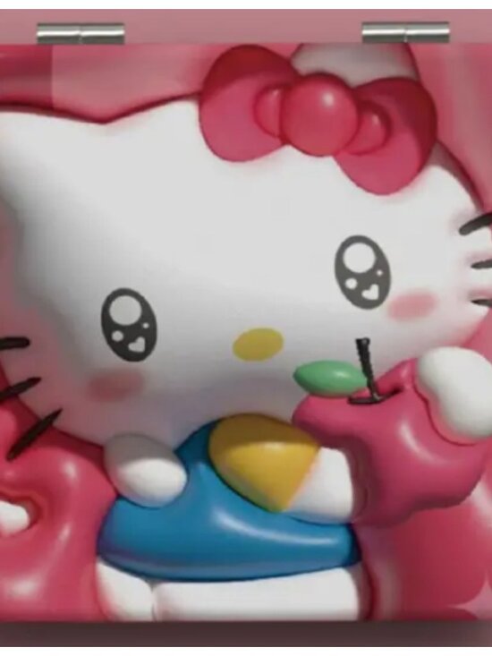 Hello Kitty Other - Hello Kitty Compact Folding Mirror – Pink Mini Double-Sided Makeup Mirror Cute